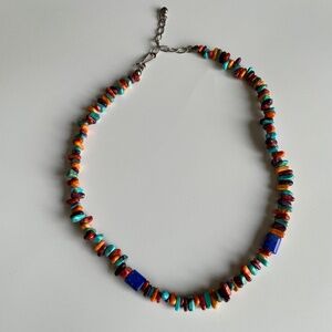 Turquoise Beaded Necklace 18” NWOT